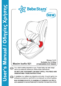 Εγχειρίδιο Bebe Stars Maxim Isofix 921 Κάθισμα αυτοκινήτου