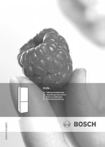 Handleiding Bosch KGN39A97 Koel-vries combinatie