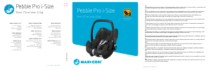 Bruksanvisning Maxi-Cosi Pebble Pro i-Size Bilbarnstol