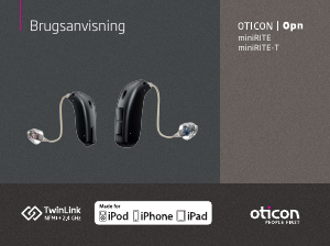 Brugsanvisning Oticon miniRITE-T Høreapparat