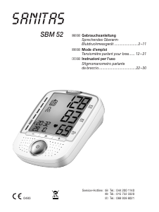 Mode d’emploi Sanitas SBM 52 Tensiomètre