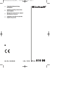 Manual de uso Einhell BT-LS 810 DB Cortadora de troncos