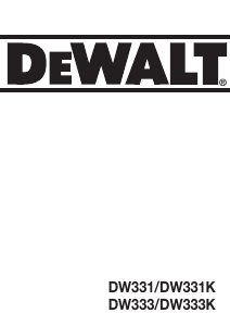 사용 설명서 DeWalt DW331K 직쏘