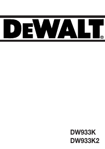 Manual DeWalt DW933K Jigsaw