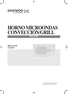 Manual de uso Daewoo KOC-8H9F Microondas