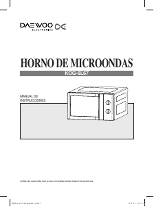Manual de uso Daewoo KOG-6L67 Microondas