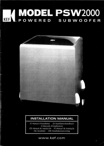 Manual de uso KEF PSW2000 Subwoofer