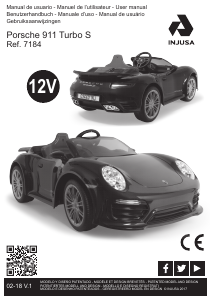 Manuale Injusa 7184 Porsche 911 Turbo S Auto per bambini