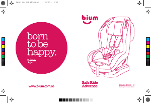 Manual de uso Bium Safe Ride Advance Asiento para bebé