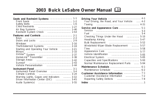 Manual Buick LeSabre (2003)