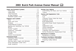 Manual Buick Park Avenue (2003)