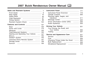 Manual Buick Rendezvous (2007)