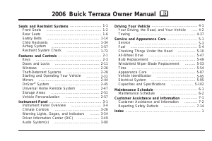 Manual Buick Terraza (2006)