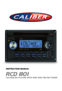 Manual Caliber RCD801 Car Radio