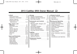 Manual Cadillac SRX (2013)