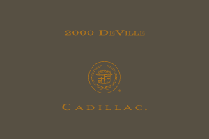 Manual Cadillac DeVille (2000)