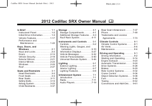 Handleiding Cadillac SRX (2012)