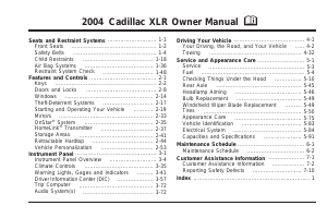 Manual Cadillac XLR (2004)