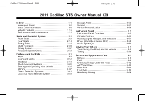 Manual Cadillac STS (2011)