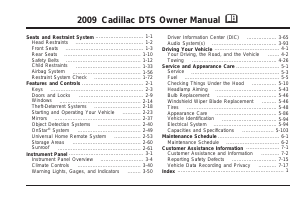 Manual Cadillac DTS (2009)