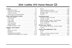 Manual Cadillac DTS (2010)