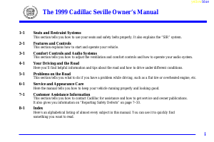 Manual Cadillac Seville (1999)