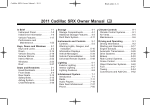 Manual Cadillac SRX (2011)