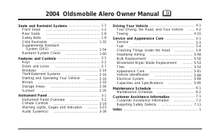 Manual Oldsmobile Alero (2004)