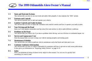 Manual Oldsmobile Alero (1999)