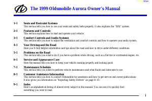 Handleiding Oldsmobile Aurora (1999)
