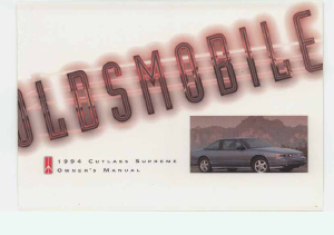 Handleiding Oldsmobile Cutlass Supreme (1994)