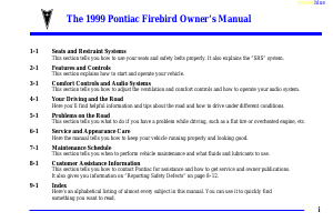 Manual Pontiac Firebird (1999)