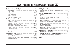 Manual Pontiac Torrent (2006)