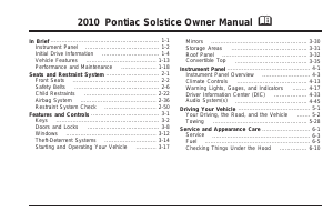 Manual Pontiac Solstice (2010)