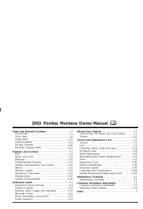 Manual Pontiac Montana (2003)