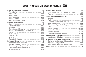 Handleiding Pontiac G6 (2008)