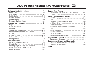 Manual Pontiac Montana (2006)