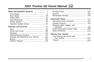 Manual Pontiac G6 (2007)
