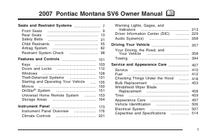Manual Pontiac Montana (2007)