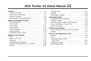 Handleiding Pontiac G6 (2010)