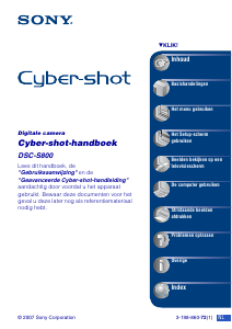 Handleiding Sony Cyber-shot DSC-S800 Digitale camera