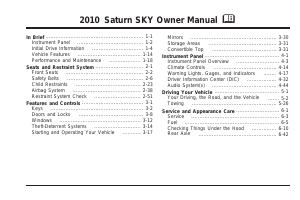 Manual Saturn Sky (2010)