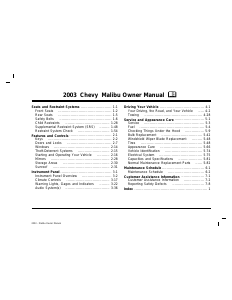 Manual Chevrolet Malibu (2003)