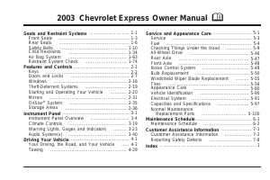 Manual Chevrolet Express (2003)