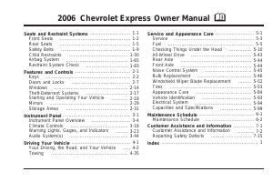 Manual Chevrolet Express (2006)