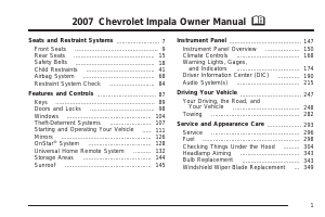 Manual Chevrolet Impala (2007)