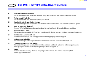 Manual Chevrolet Metro (1999)