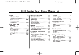 Manual Chevrolet Captiva Sport (2012)