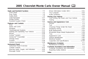 Manual Chevrolet Monte Carlo (2005)