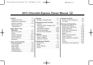 Manual Chevrolet Express (2013)